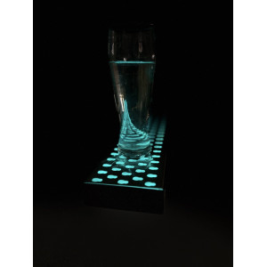 Каплесборник (спил-стоп) со сливом и RGB подсветкой 1200х120х40мм