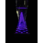 Каплесборник (спил-стоп) со сливом и RGB подсветкой 1200х120х40мм