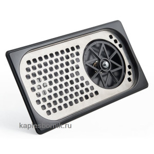 Мойка для питчера черного цвета, врезная 327x176х40мм, с сушильной сеткой