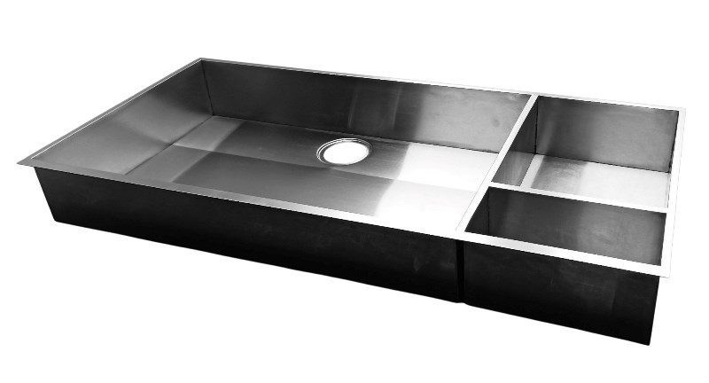 Мойка из нержавеющей стали с дополнительными секциями, сделанная на заказ