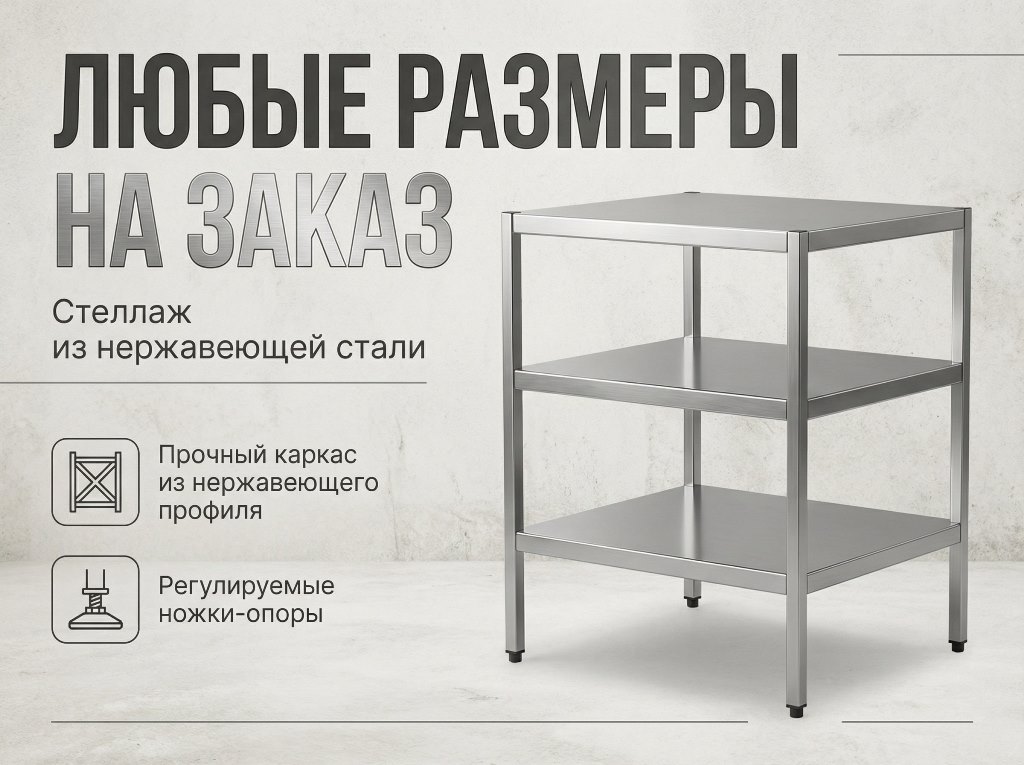 Сварной стеллаж из нержавеющей стали